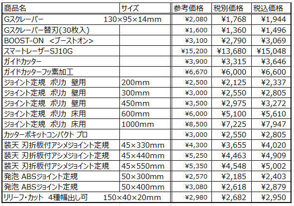 KLASS協賛セール価格表202509
